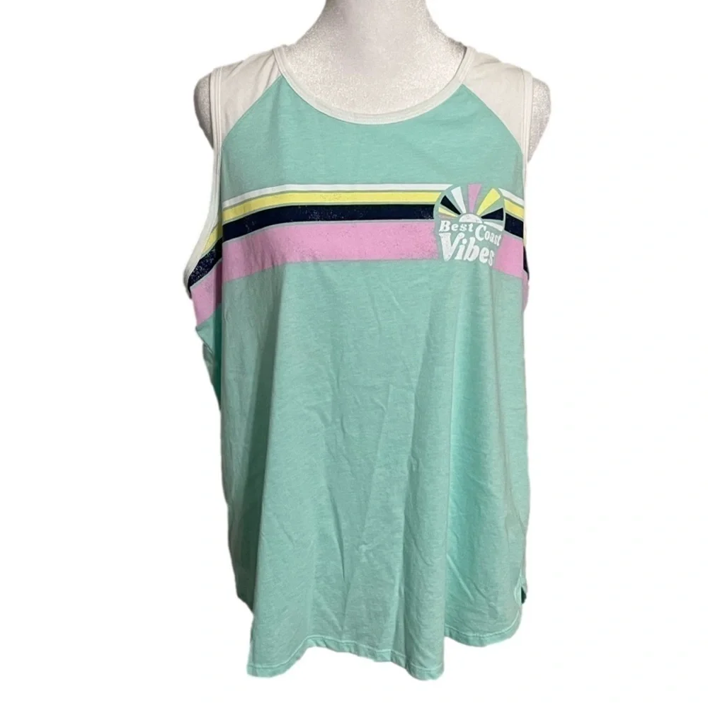 JUSTICE Beach Coast Vibes Tank Top Plus Girl Size 24
